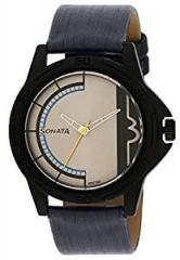 Sonata Analog Multi Colour Dial Unisex Watch NM77018PL02 / NL77018PL02