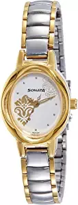 Sonata Analog Off White Dial Women's Watch NK8085BM02