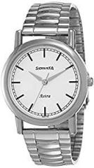 Sonata Analog White Dial Men's Watch NL77049SM02/NP77049SM02