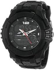 Sonata Black Dial Analog watch For Men NP77027PP01 Rubber, Black Strap