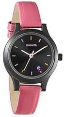 Sonata Black Dial Analog Watch for Women NR87030PL07W