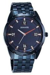 Sonata Blues Quartz Analog Blue Dial Metal Strap Watch for Men 7149QM01