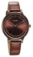 Sonata Blush Quartz Analog Brown dial Leather Strap Watch for Women 87050QL02