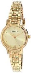 Sonata Champagne Dial Analog watch For Women NR8096YM02