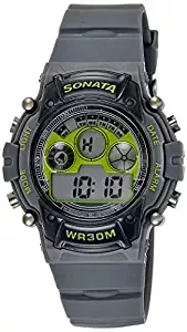 Sonata Digital Grey Dial Men's Watch NK77006PP02