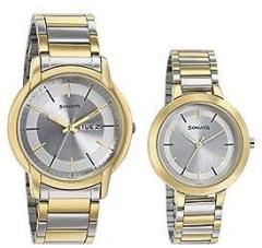 Sonata Pairs Analog Silver Dial unisex Watch 770318141BM01/NN770318141BM01/NP770318141BM01