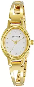 Sonata Pankh Analog White Dial Women's Watch 8085YM07