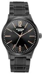 Sonata Poze Quartz Analog Black Dial Metal Strap Watch for Men SP70022NM01W