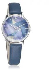 Sonata Poze Quartz Analog Blue Dial PU Leather Strap Watch for Women SP80028SL01W