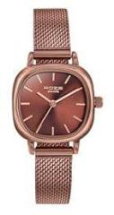 Sonata Poze Quartz Analog Coffee Dial Mesh Strap Watch for Woman_SP80024QM02W