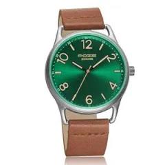 Sonata Poze Quartz Analog Green Dial Leather Strap Watch for Men SP70014SL02W