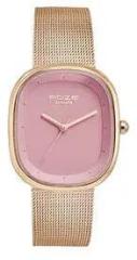 Sonata Poze Quartz Analog Pink Dial Mesh Strap Watch for Woman_SP80073WM01W