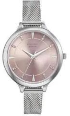 Sonata Poze Quartz Analog Pink Dial Metal Strap Watch for Women SP80015SM02