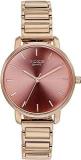 Sonata Poze Quartz Analog Pink Dial Metal Strap Watch For Women SP80057WM01W