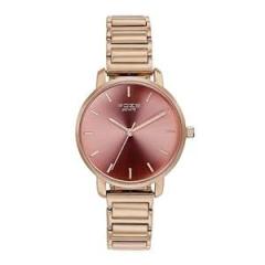 Sonata Poze Quartz Analog Pink Dial Metal Strap Watch for Women SP80057WM01W