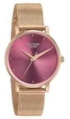 Sonata Poze Quartz Analog Pink Dial Stainless Steel Strap Watch for Women SP80017WM03