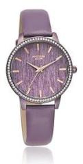 Sonata Poze Quartz Analog Purple Dial PU Leather Strap Watch for Women SP80044QL01W