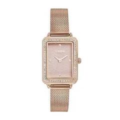 Sonata Poze Quartz Analog Rose Gold Dial Mesh Strap Watch for Woman_SP80059WM01W