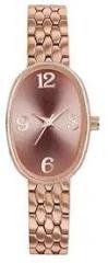 Sonata Poze Quartz Analog Rose Gold Dial Metal Strap Watch for Woman_SP80052WM01W