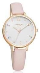 Sonata Poze Quartz Analog White Dial Leather Strap Watch for Women SP80033WL01W