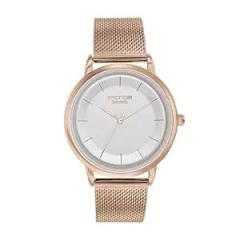 Sonata Poze Quartz Analog White Dial Mesh Strap Watch for Women_Sp80062Wm01W, Rose Gold Band