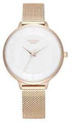 Sonata Poze Quartz Analog White Dial Stainless Steel Strap Watch for Women SP80027WM01W