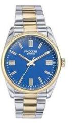 Sonata Poze Quartz Blue Dial Gold+Steel Metal Strap for Men SP70033BM01W