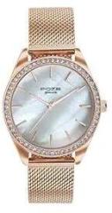 Sonata Poze Quartz White MOP Dial Rose Gold Metal Strap for Women SP80078WM01WF