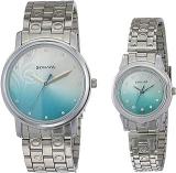 Sonata Quartz Analog Silver Dial Metal Strap Watch For Couple NR10138925SM01P