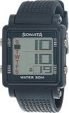 Sonata SF Digital Dial Grey Plastic Strap Watch For Men NS77043PP02