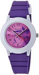 Sonata SF Quartz Analog Pink Dial Plastic Strap Watch for Women NR8992PP03/NS7987SL01W