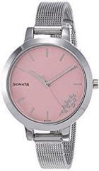 Sonata Silver Linings Analog Pink Dial Women's Watch NN8141SM12/NP8141SM12