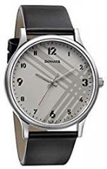 Sonata Smart Plaid Analog White Dial Men's Watch 77105SL01/NN77105SL01W