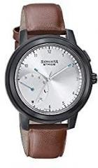 Sonata Stride Pro Hybrid Smart Watch Silver Dial for Men 7132PL02