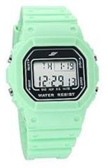 Sonata Unisex Polyurethane Hexa Digital Watch 77122Pp05, Band Color Green, Dial Color Skeleton Transparent Or Openwork