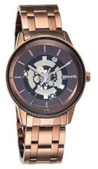 Sonata Unveil Quartz Analog Brown Dial Stainless Steel Strap Watch for Men 7133QM01