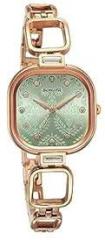 Sonata Wedding Quartz Analog Green Dial Metal Strap Watch for Women NS8186WM02