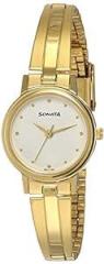 Sonata White Dial Gold Band Analog Stainless Steel watch For Women NR8096YM04