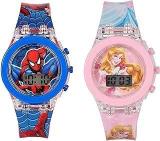 Squirro Kids Watches Digital Unisex Child Watch Multicolour Dial Multi Colored Strap