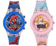 Squirro Kids Watches Digital Unisex Child Watch Multicolour Dial Multi Colored Strap