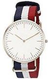 Style Feathers Analogue White Dial Unisex Watch Dw Blue White Red 001