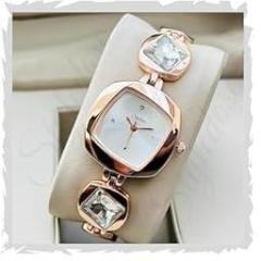 STYLEDOSE Luxury Dial in Square case with Ston Studded brecelet Strap Quartz Analogue Wrist Watches for Women's & Girls&Miss&Ladies