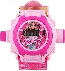 SUNNY FASHION Silicone Sunny Unisex Kid Barbie 24 Images Projector Watch, Digital, Dial Pink, Band Pink