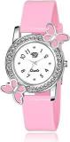 SWADESI STUFF Analog White Dial Diamond Studded Butterfly Watch For Girls & Women