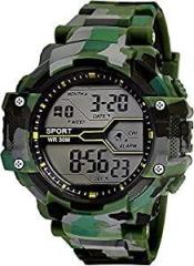 SWADESI STUFF Digital Army Green Black Dial Kids Watch for Boys & Girls