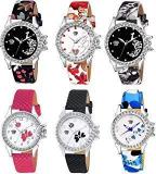 Swadesi Stuff Multi Color Stylish Luxury Fashion Watch Combo Of 6 Watches For Women & Girls