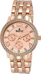 SWISSTYLE Analogue Women's Watch Rose Gold Dial Rose Gold Colored Strap