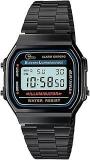 SWISTER Vintage Digital Multi Functional Full Black Tone Stainless Steel Unisex Watch