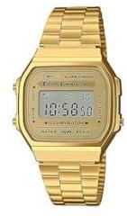 SWISTER Vintage Digital Multi Functional Full Gold Tone Stainless Steel Unisex Watch