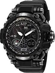 Sylvi Black Multi Functional Analog Digital Sports Watch for Men